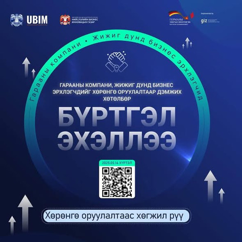 ГАРААНЫ БОЛОН ЖИЖИГ, ДУНД БИЗНЕС ЭРХЛЭГЧДИЙГ ХӨРӨНГӨ ОРУУЛАЛТААР ДЭМЖИХ ХӨТӨЛБӨРИЙН БҮРТГЭЛ ЭХЭЛЛЭЭ.
